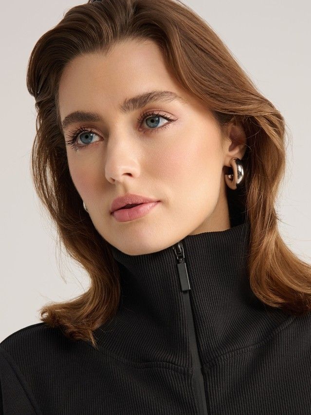 Women's polo neck shirt CONTE ELEGANT LD 2835, s.170-100, black - 6