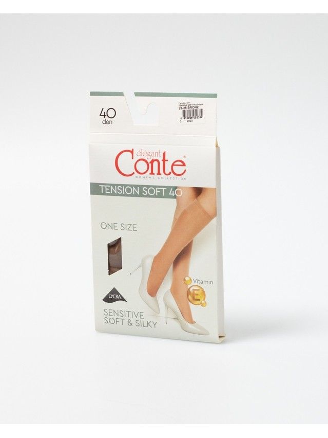 Women's knee high socks CONTE ELEGANT TENSION SOFT 40 (1 pair),s.23-25, bronz - 5