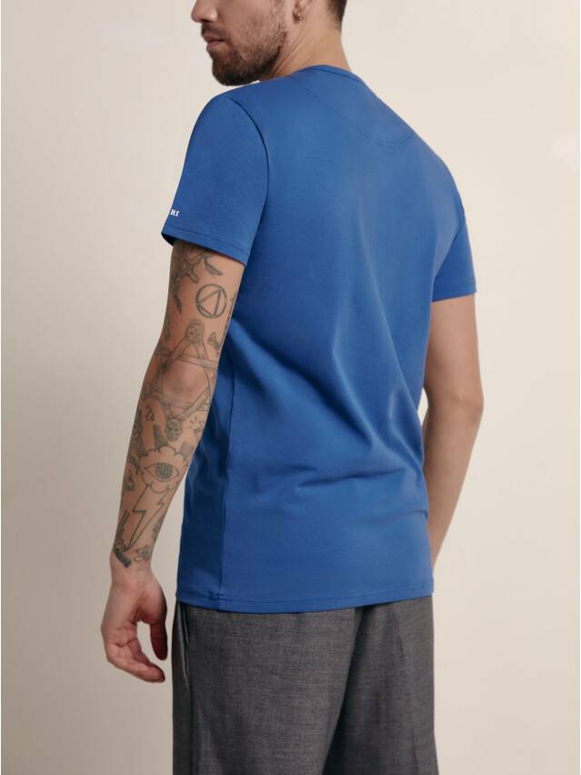 Men's pullover DiWaRi BASIC MF 744, s.170,176-100, bright blue - 2