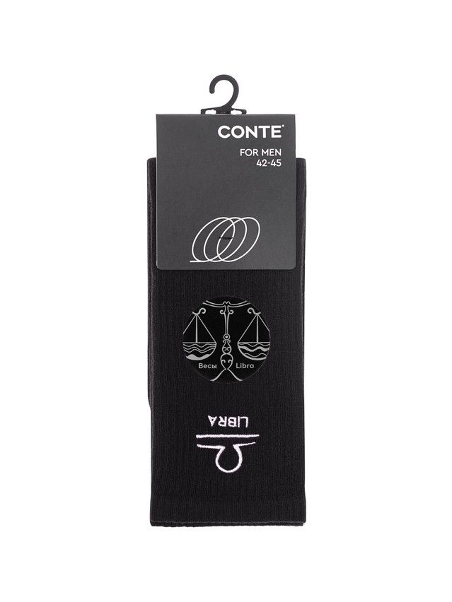 Men's socks CONTE, s.27-29, 638 black - 4