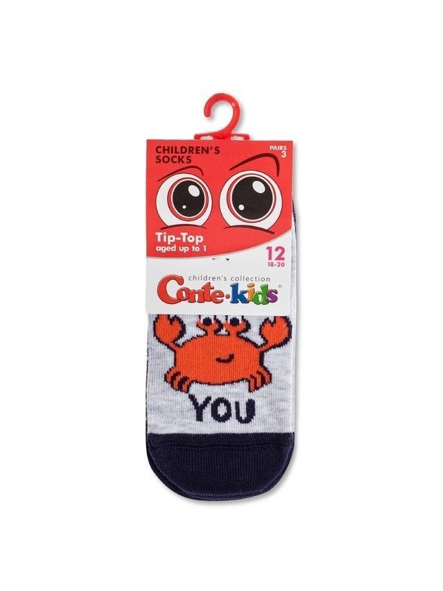 Children's socks CONTE-KIDS TIP-TOP (3 pairs),s.18-20, 730 assorted - 5