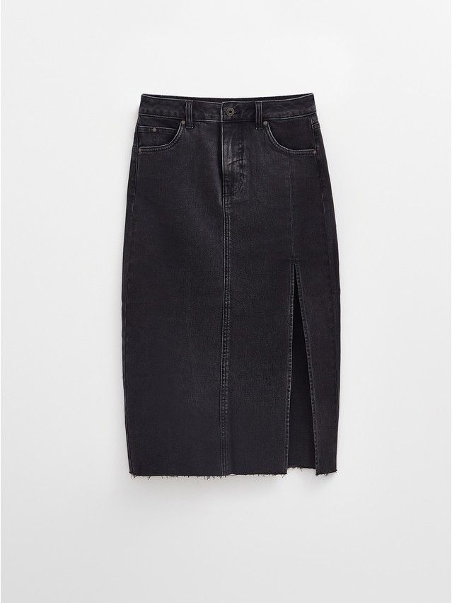 Denim skirt CONTE ELEGANT CON-685, s.170-90, washed black - 9
