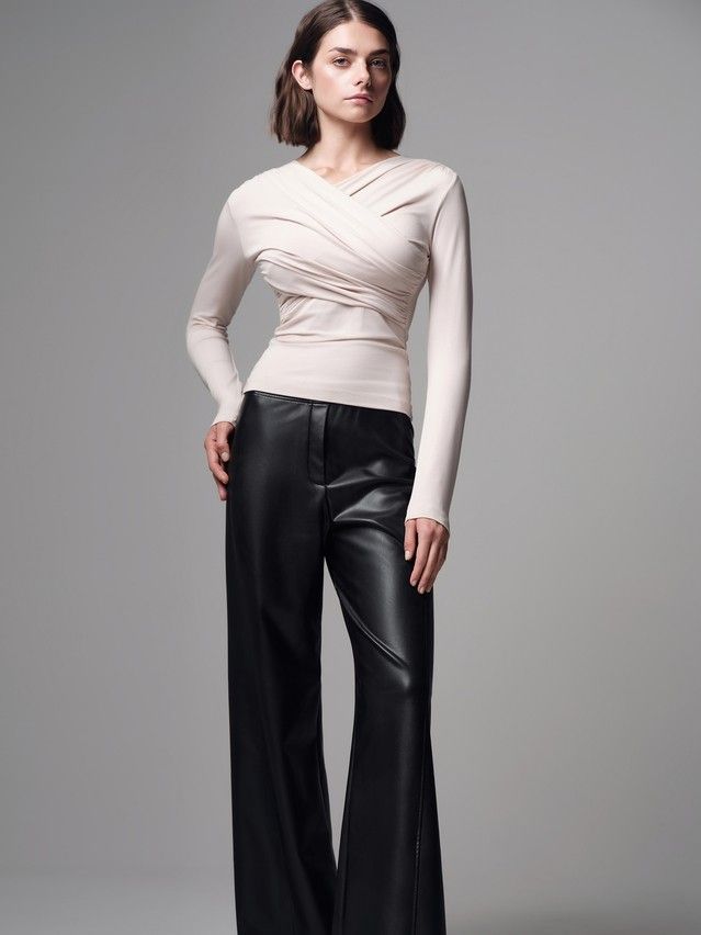 Women's polo neck shirt CONTE LD 3298, s.170-84, latte - 2