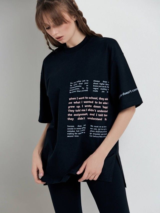Women's polo neck shirt CONTE ELEGANT LD 1679, s.170-92, black - 1