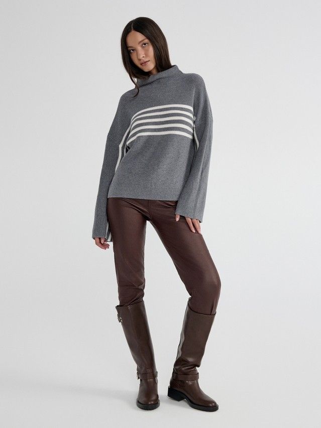 Women's pullover CONTE ELEGANT LDK23134, s.170-84, gray-white - 2
