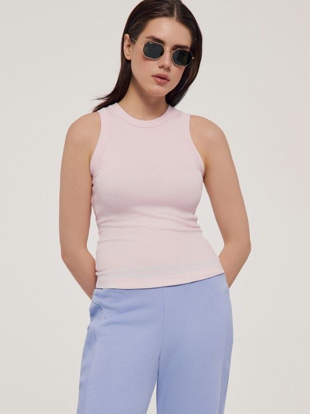 Women's polo neck shirt CONTE ELEGANT LD 2846, s.170-92, pink diamond - 2