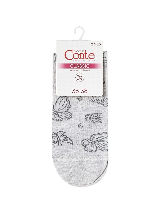 Women's socks CONTE ELEGANT CLASSIC, s.23-25, 697 light grey - 4
