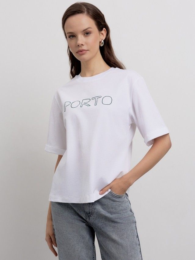 Women's polo neck shirt CONTE ELEGANT LD 2710, s.170-92, white-porto - 6