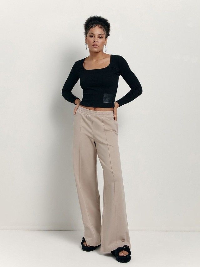 Women's trousers CONTE ELEGANT LBK 1794, s.164-102, beige - 4