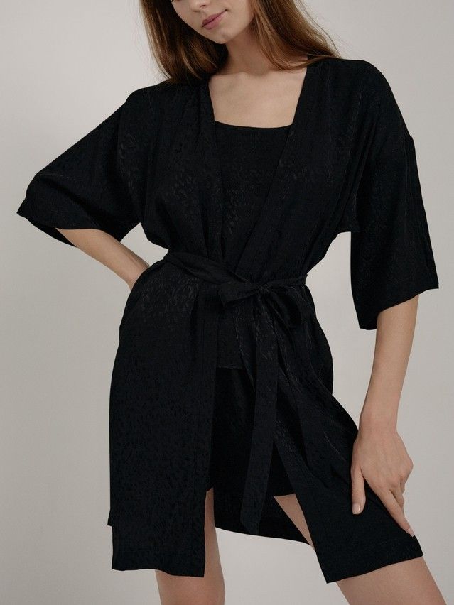 Women's dressing gown CONTE ELEGANT LEO LHW 2928, s.170-84-90, black - 4