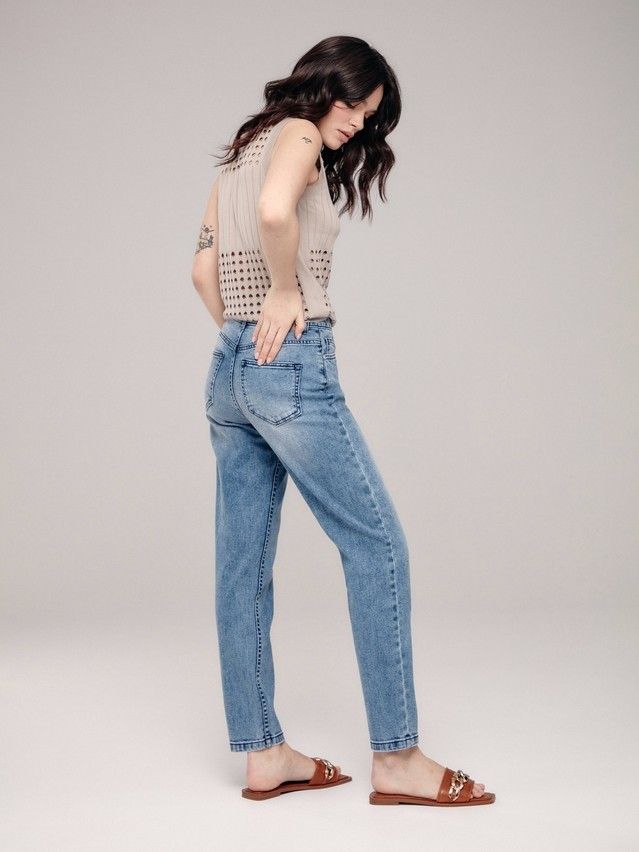 Denim trousers CONTE ELEGANT CON-410, s.170-102, washed blue - 1