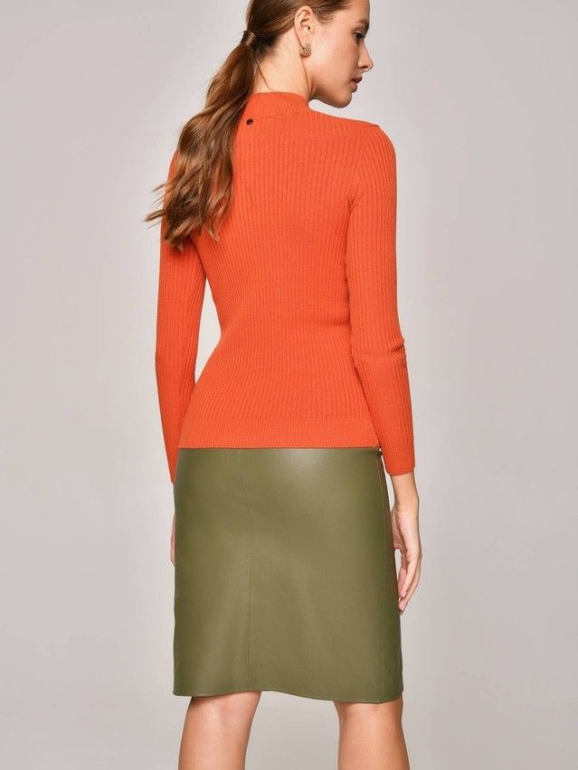 Women's polo neck shirt CONTE ELEGANT LDK105, s.170-84, titian red - 3