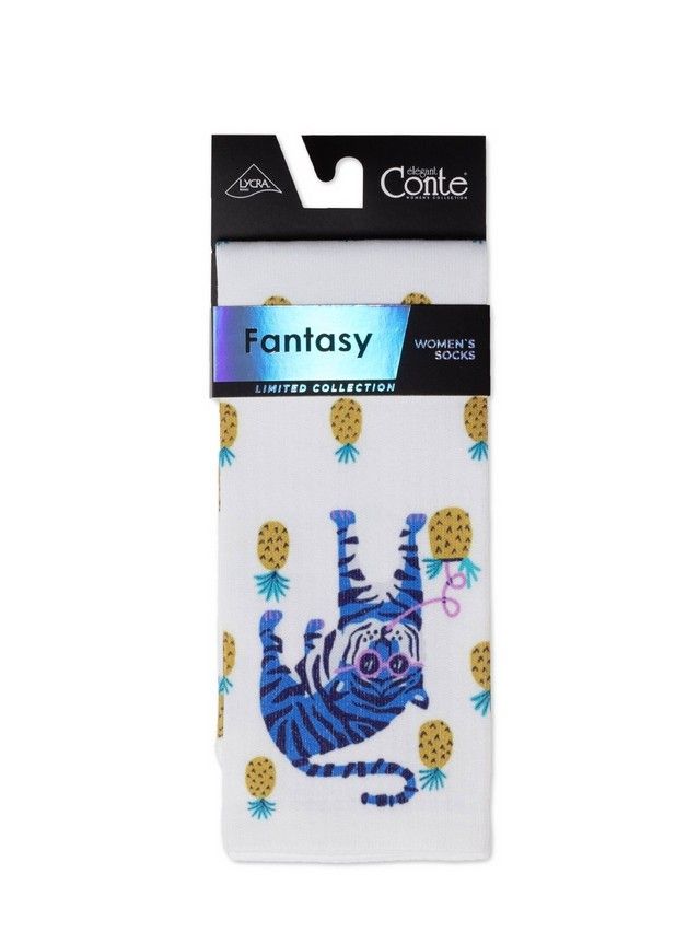Women's socks CONTE ELEGANT FANTASY, s.23-25, 322 white - 3