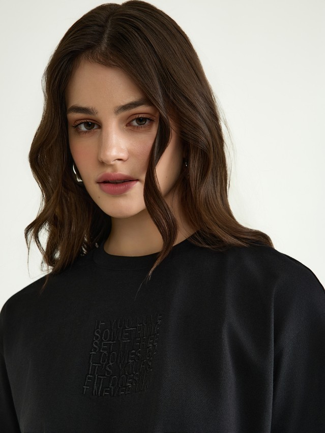 Women's polo neck shirt CONTE ELEGANT LD 3028, s.170-84, black-kvadrat - 3