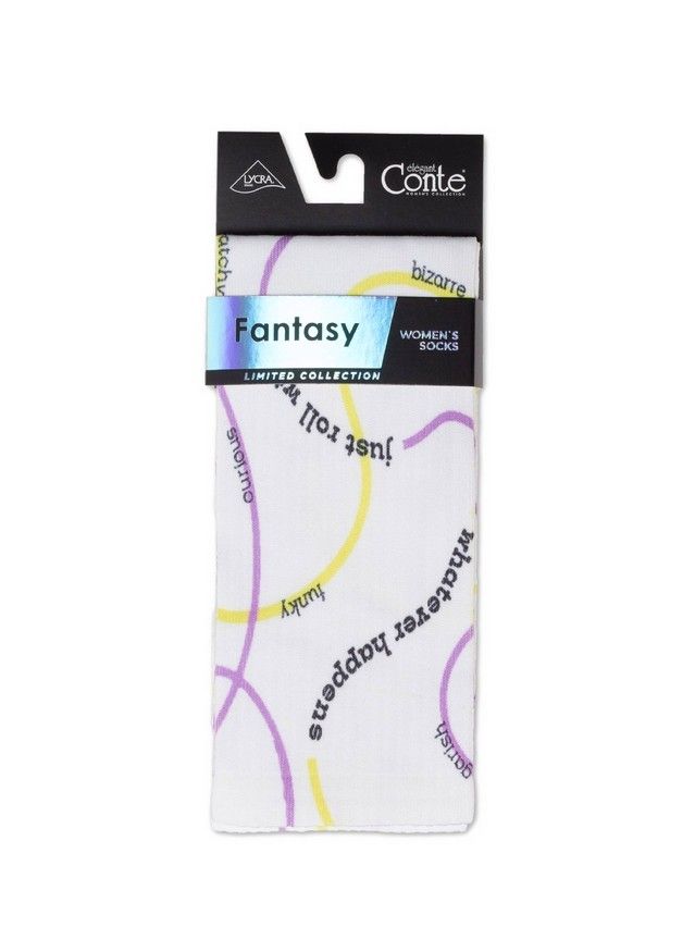 Women's socks CONTE ELEGANT FANTASY, s.23-25, 312 white - 3