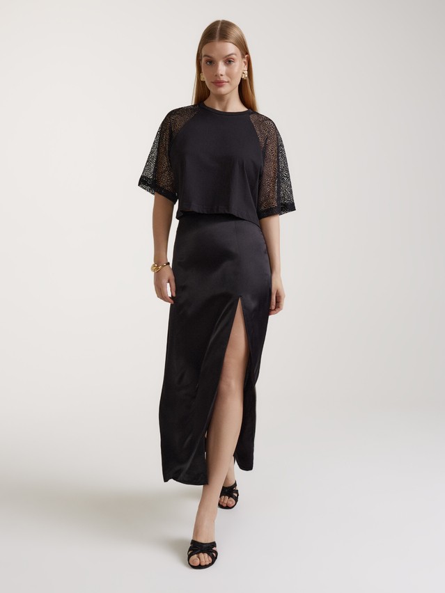 Women's polo neck shirt CONTE ELEGANT LD 3159, s.170-84, black - 1