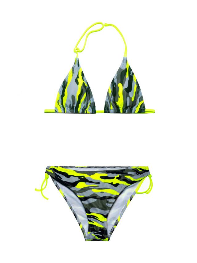 Swimming costume for girls CONTE ELEGANT JESSICA, s.146,152-76, grey-lemon yellow - 1