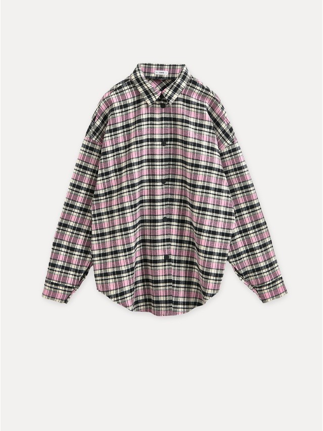 Women's shirt CONTE LRU 3323, s.170-84-90, black-pink check - 1