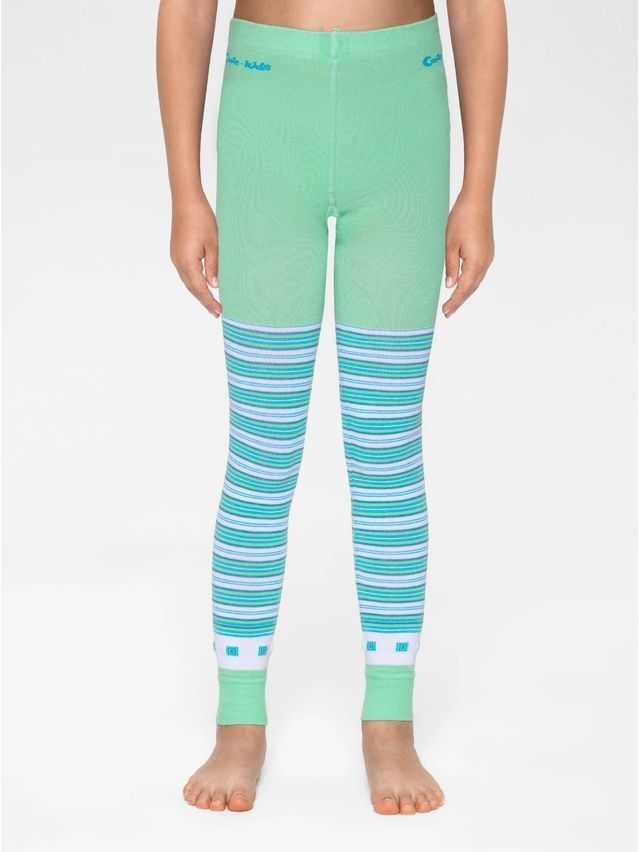 Leggings for girls CONTE-KIDS VIVA, s.128-134, 007 light green - 1