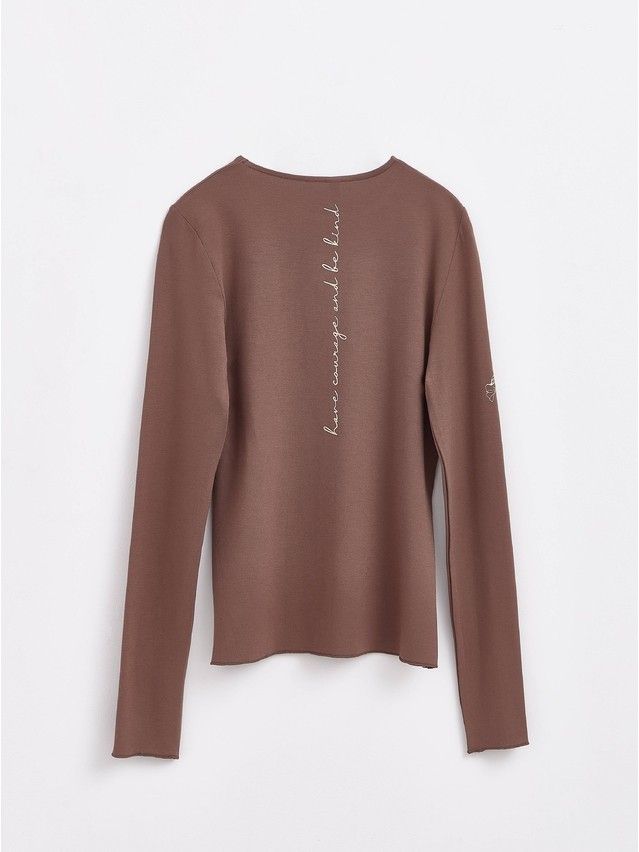 Women's polo neck shirt CONTE ELEGANT LD 1445, s.170-92, dark cappuccino - 2