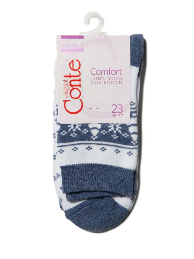 Women's socks CONTE ELEGANT COMFORT, s.23, 080 white-denim - 3