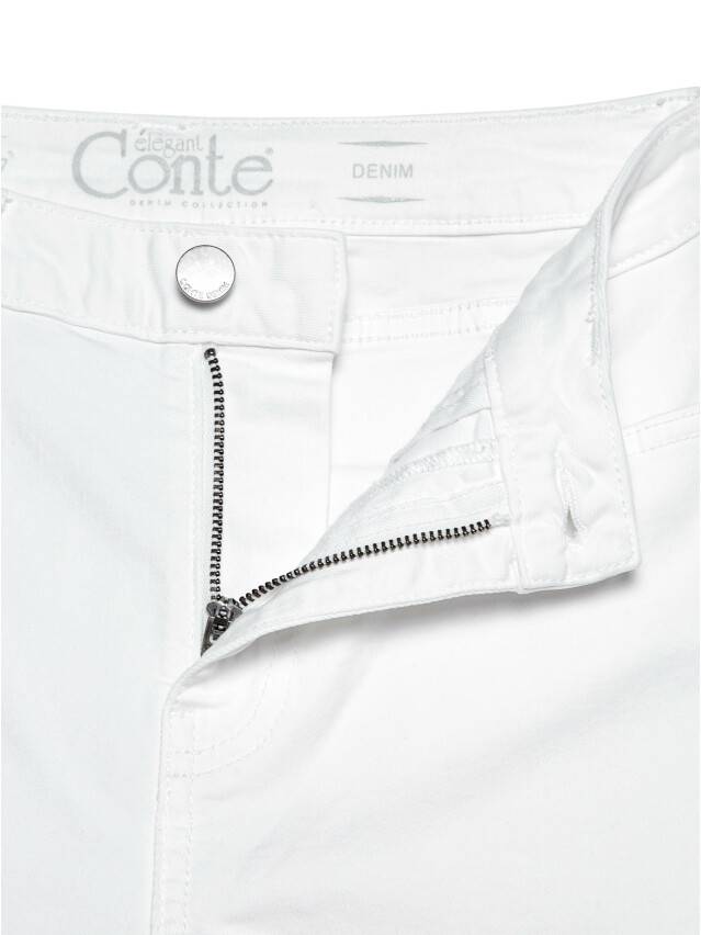 Denim trousers CONTE ELEGANT CON-306, s.170-102, white - 9