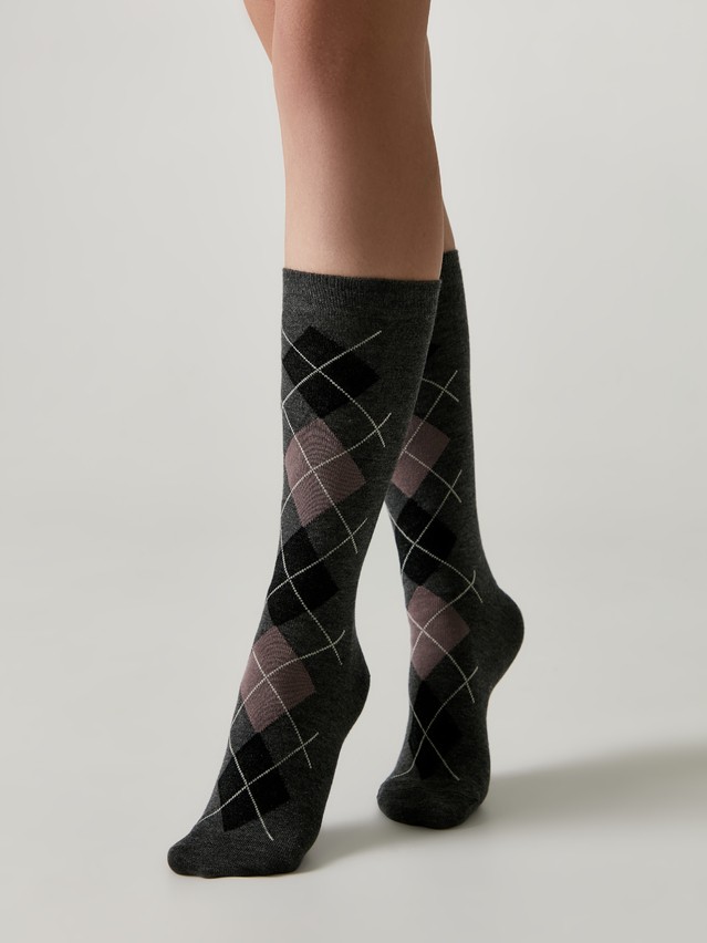 Women's socks CONTE ELEGANT COMFORT, s.23-25, 1101 grey-ash pink - 1