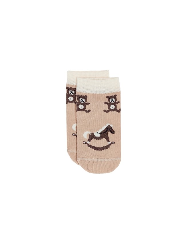Children's socks CONTE-KIDS NEW YEAR, s.11-12, 1024 beige - 1