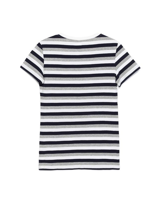 Women's polo neck shirt CONTE ELEGANT LD 633, s.158,164-100, grey-dark blue - 2