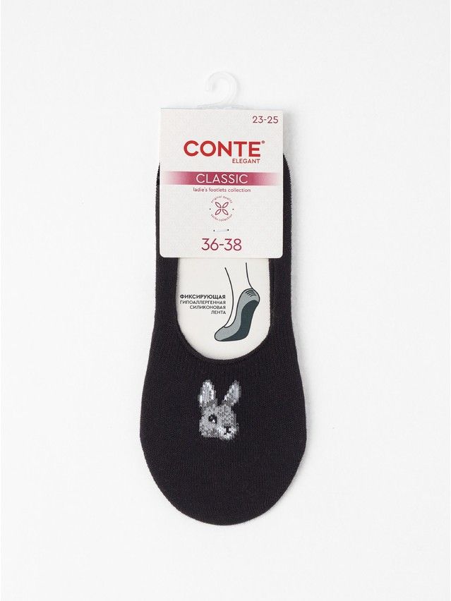 Women's footlets CONTE ELEGANT CLASSIC, s.23-25, 1117 black - 3