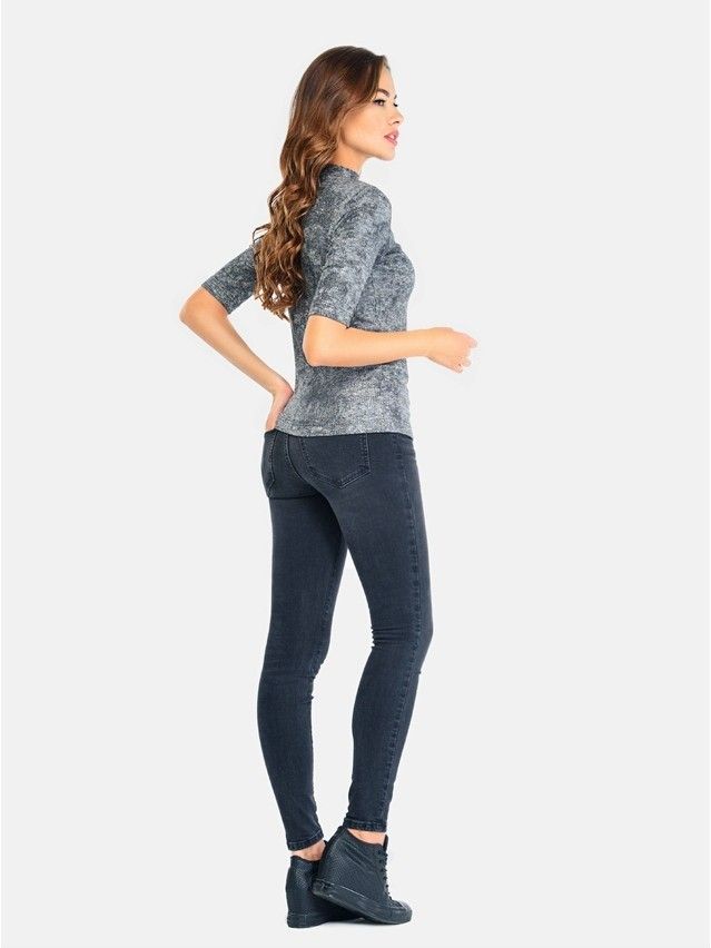 Women's polo neck shirt CONTE ELEGANT LD 680, s.170,176-84, grey - 3