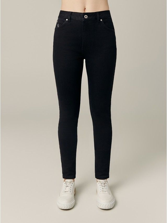 Denim trousers CONTE ELEGANT CON-670, s.170-102, black - 5