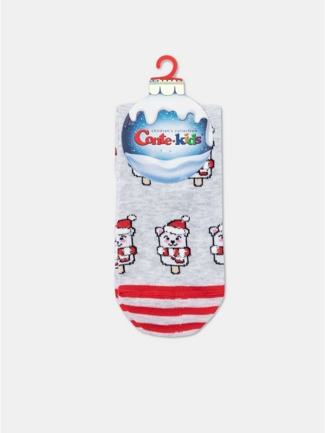 Children's socks CONTE-KIDS NEW YEAR, s.24-29, 951 light grey - 3