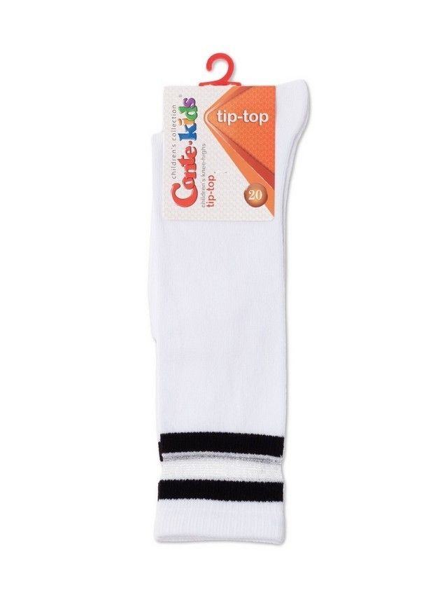 Children's knee high socks CONTE-KIDS TIP-TOP, s.30-32, 049 white - 2