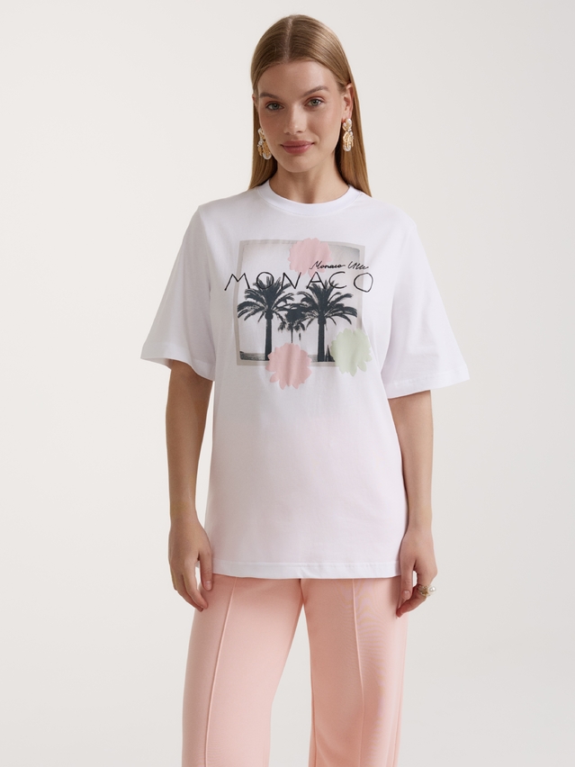 Women's polo neck shirt CONTE ELEGANT LD 3036, s.170-92, white-monaco ville - 1