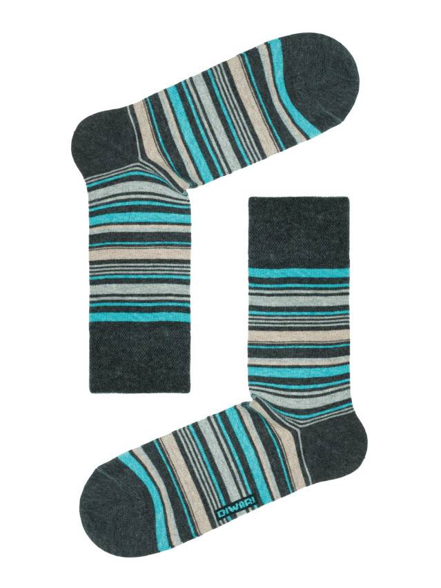 Men's socks DiWaRi HAPPY, s. 40-41, 034 dark grey-turquoise - 1
