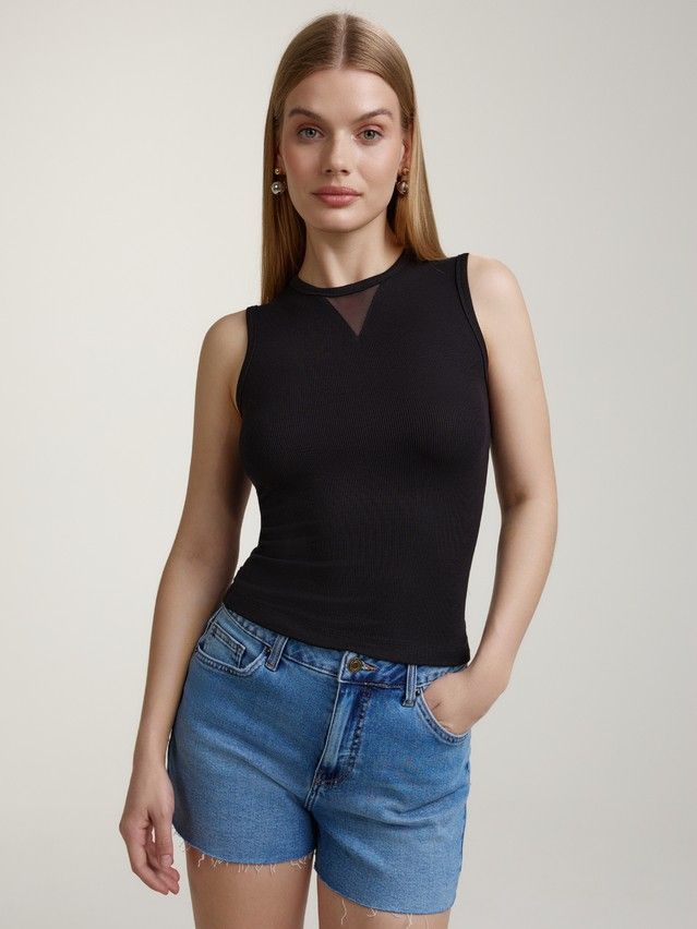 Women's polo neck shirt CONTE ELEGANT LD 3060, s.170-84, black - 2