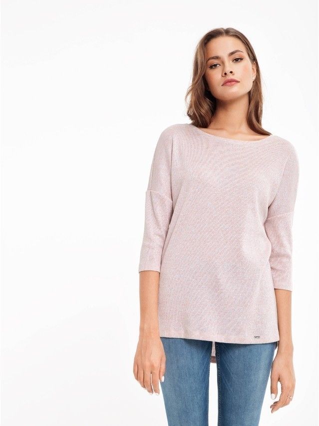 Women's polo neck shirt CONTE ELEGANT LD 833, s.170-100, pink - 1
