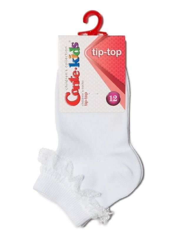 Children's socks TIP-TOP (with lace ribbon) 7S-11SP, 7S-27SP, s.15-17, 000 white - 5