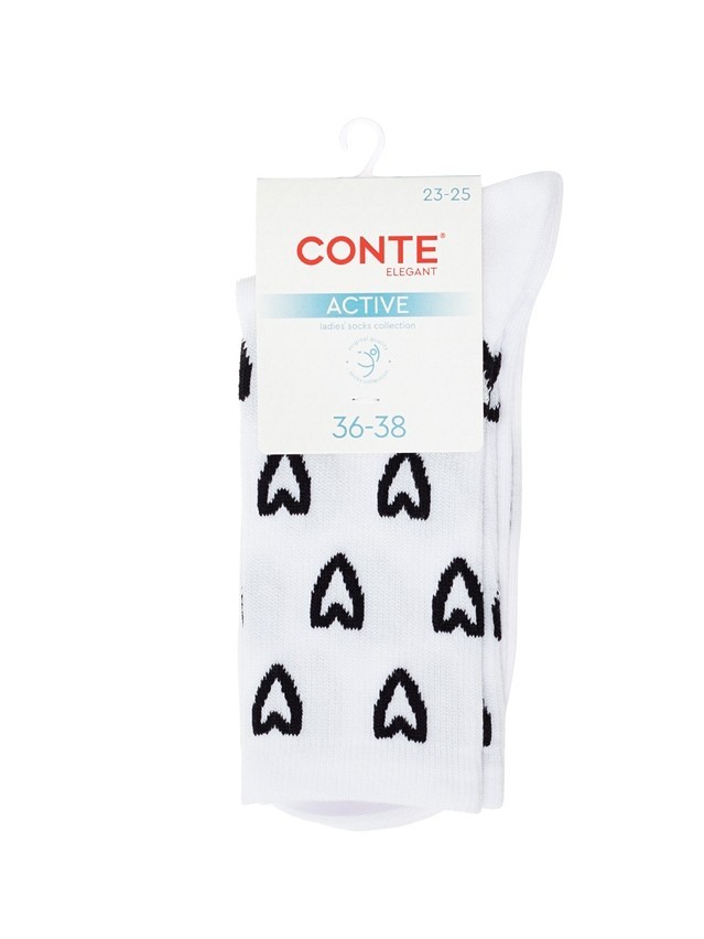 Women's socks CONTE ELEGANT ACTIVE, s.23-25, 713 white - 4