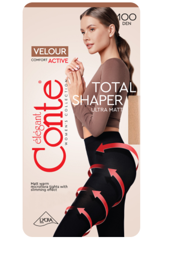 Women's tights VELOR ACTIVE 100, size 2, anthracite - 4