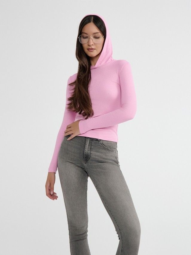 Women's polo neck shirt CONTE ELEGANT LD 2959, s.170-92, rose bloom - 1