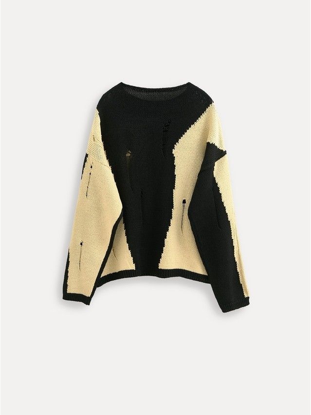 Women's pullover CONTE ELEGANT LDK2552, s.170-84, black-beige - 7