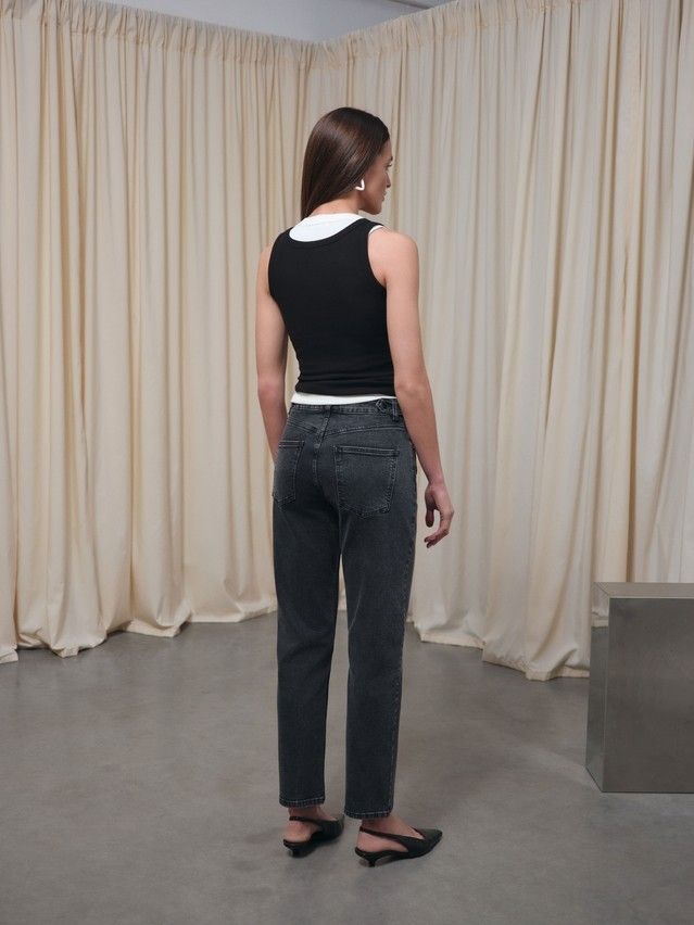 Women's jeans CONTE CON-847, s.164-90, washed black - 5