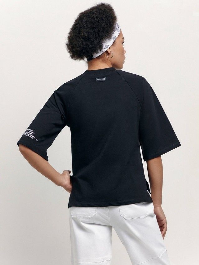 Women's polo neck shirt CONTE ELEGANT LD 1702, s.170-92, black - 3