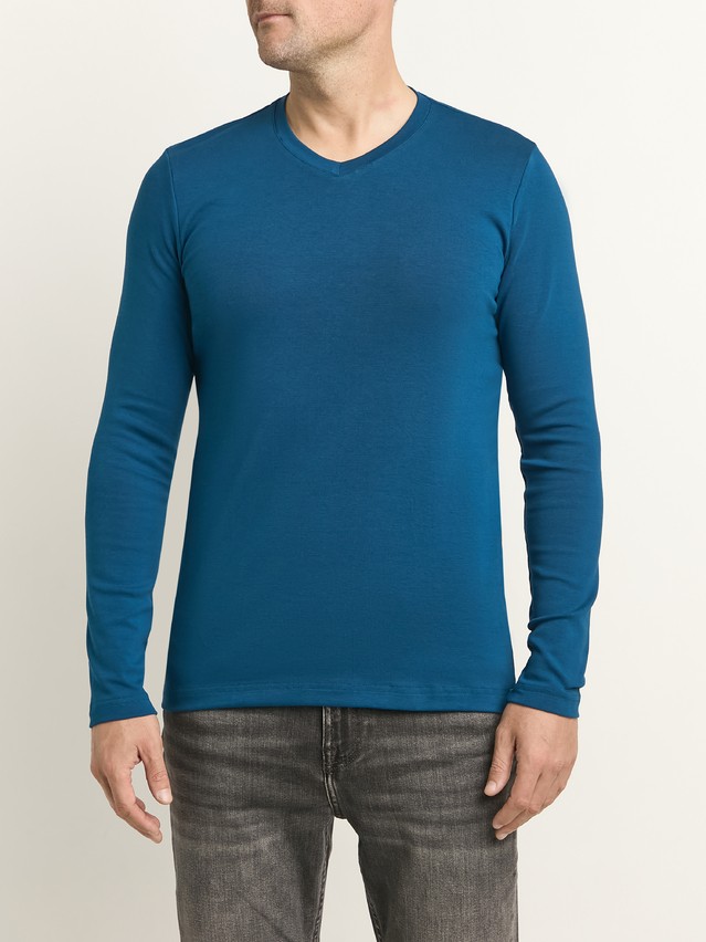 Men's polo neck shirt DIWARI BASIC MEN MD 4032, s.176,182-92, deep sea green - 1