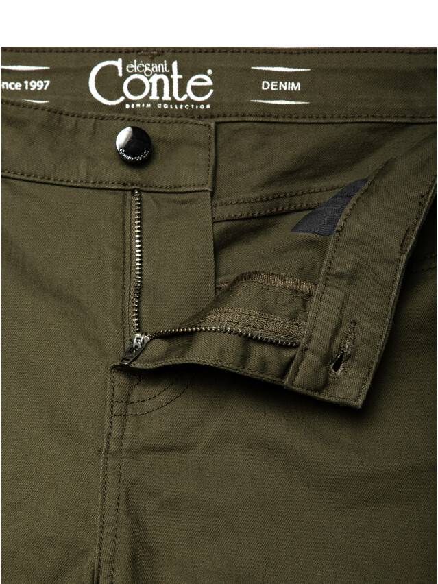 Denim trousers CONTE ELEGANT CON-139A, s.170-102, khaki - 7