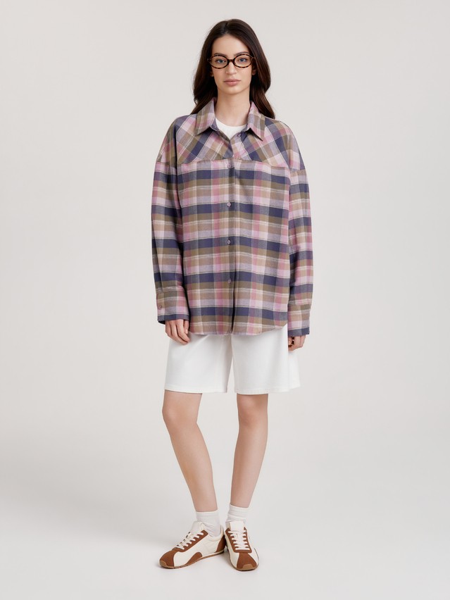 Women's shirt CONTE LRU 3659, s.170-84-90, pink-check - 2