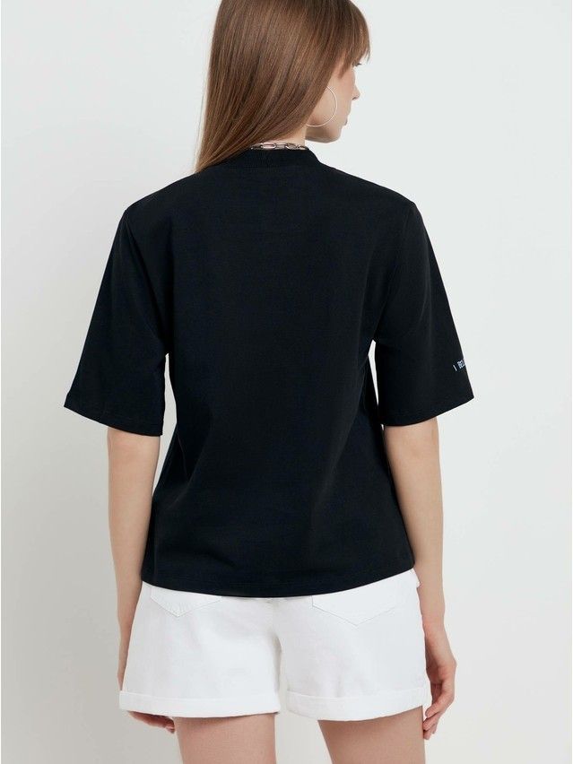 Women's polo neck shirt CONTE ELEGANT LD 1740, s.170-92, black - 2