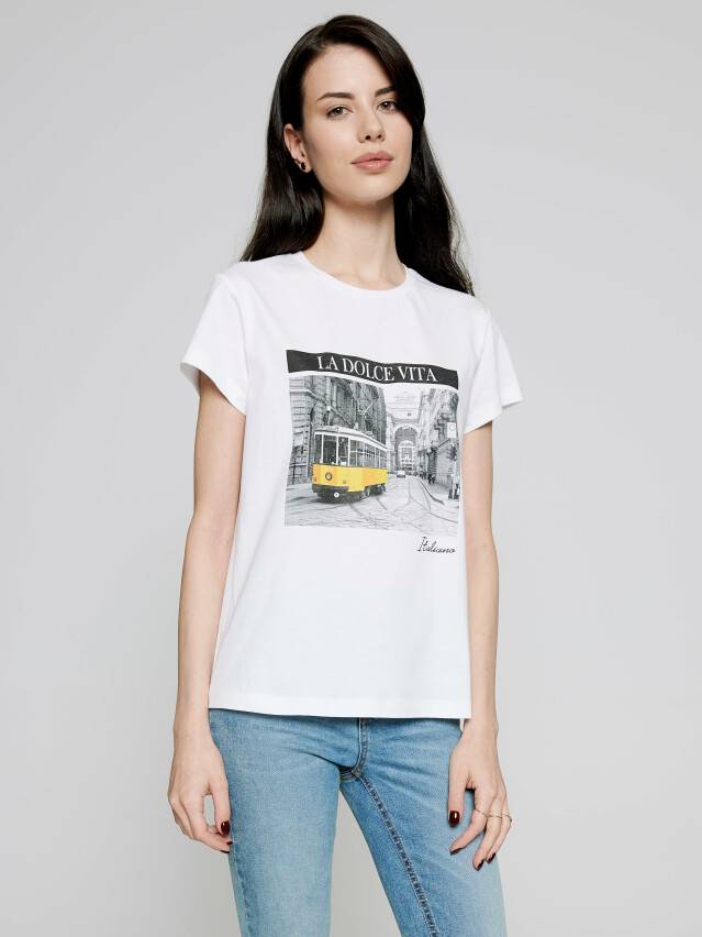 Women's t-shirt LD 1112, s.170-100, white - 1